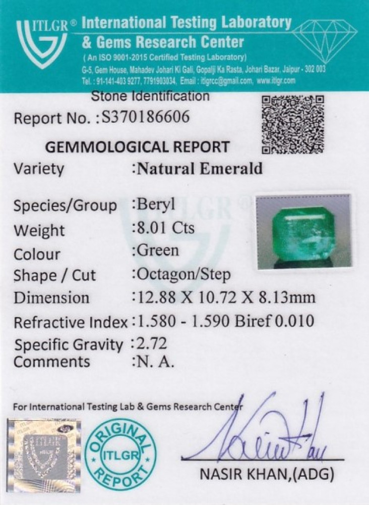Emerald - 8.01 Carat