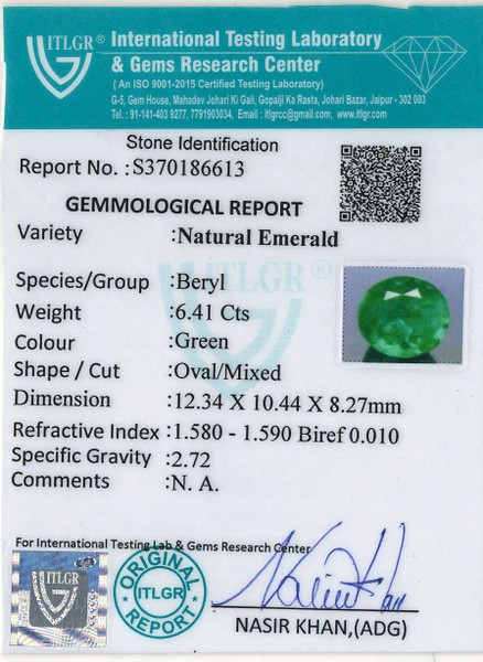 Emerald - 6.41 Carat