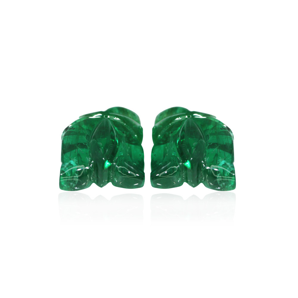 Emerald Carving Pair - 31.64 Carat