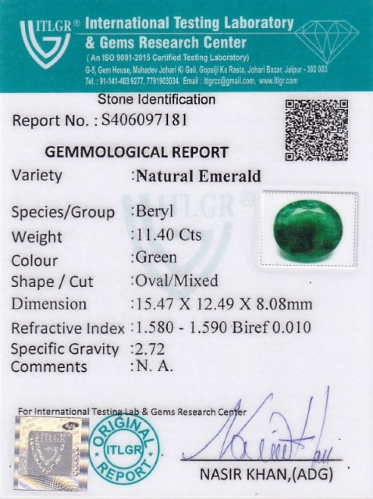 Emerald - 11.40 Carat
