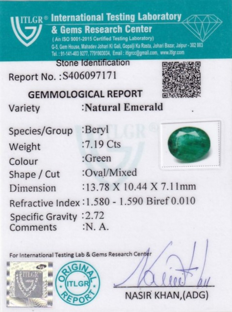 Emerald - 7.19 Carat