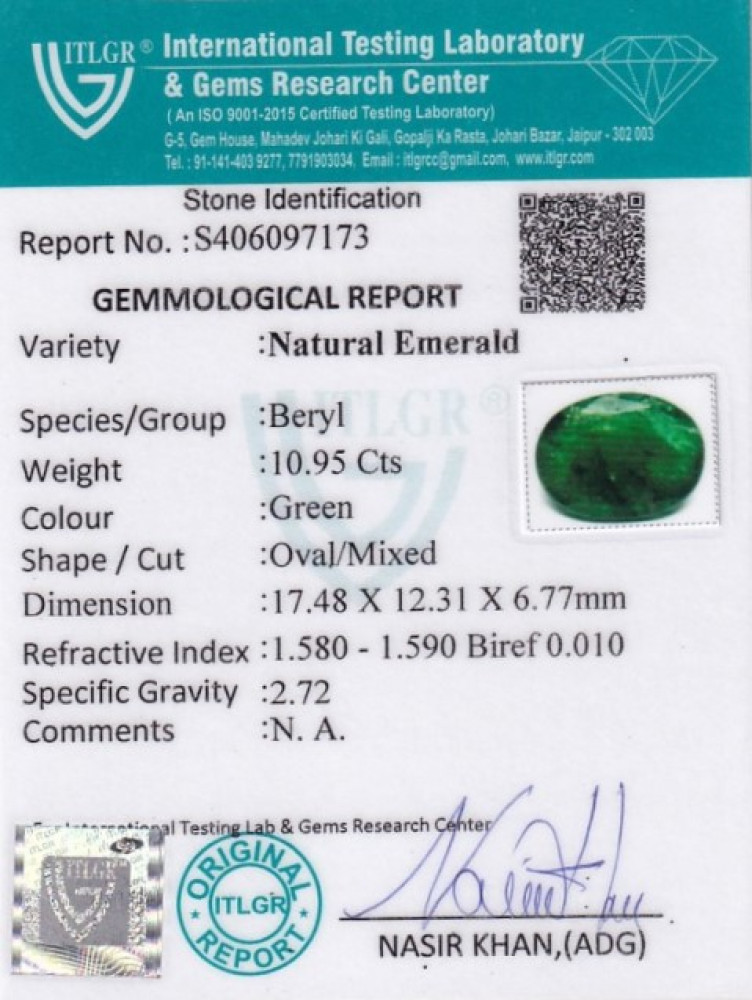 Emerald - 10.95 Carat