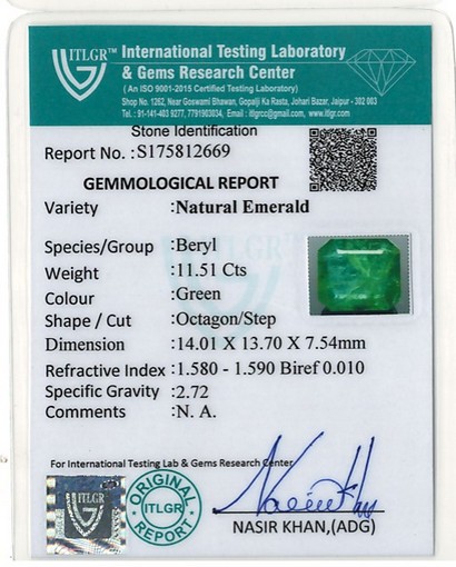 Emerald - 11.51 Carat