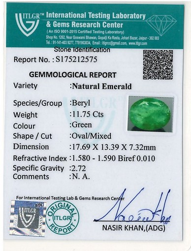 Emerald - 11.75 Carat