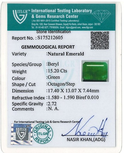 Emerald - 15.2 Carat