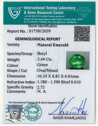 Emerald - 3.49 Carat