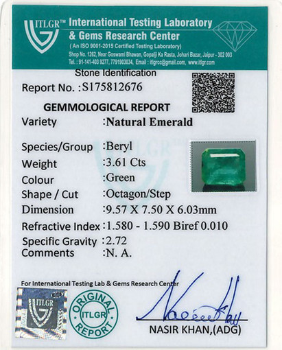 Emerald - 3.61 Carat