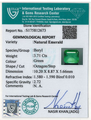 Emerald - 3.71 Carat