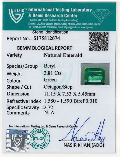 Emerald - 3.81 Carat