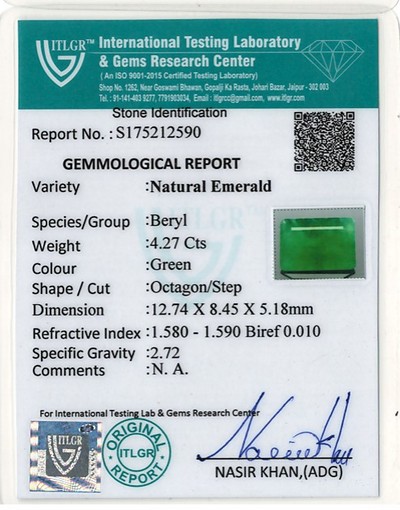 Emerald - 4.27 Carat