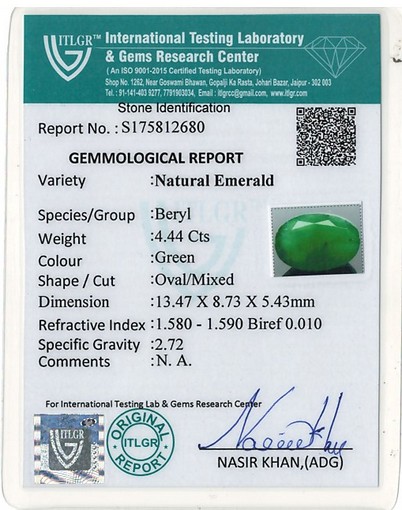 Emerald - 4.44 Carat
