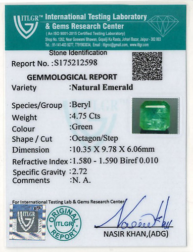 Emerald - 4.75 Carat
