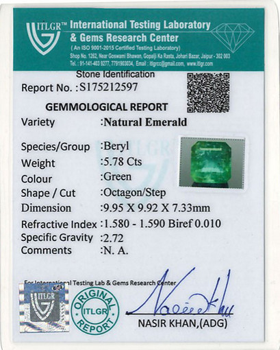 Emerald - 5.78 Carat