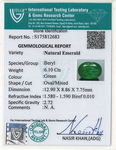 Emerald - 6.1 Carat