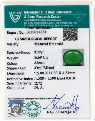 Emerald - 6.69 Carat