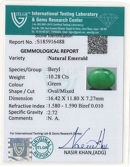 Emerald - 10.28 Carat