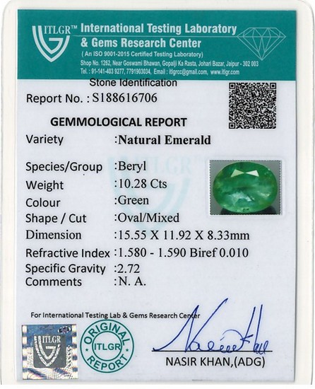 Emerald - 10.28 Carat