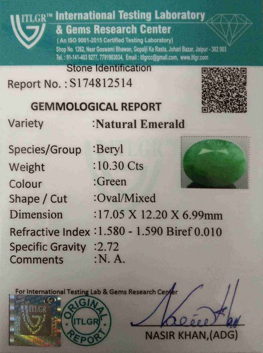 Emerald - 10.30 Carat