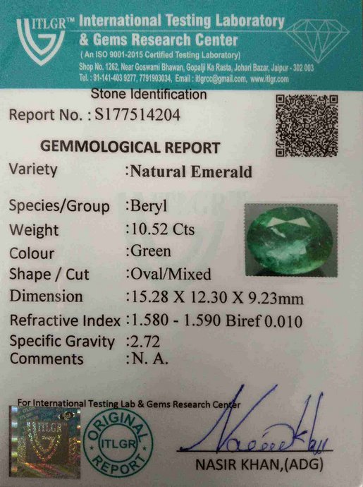 Emerald - 10.52 Carat