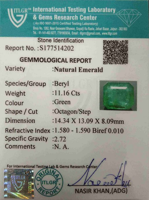 Emerald - 11.16 Carat