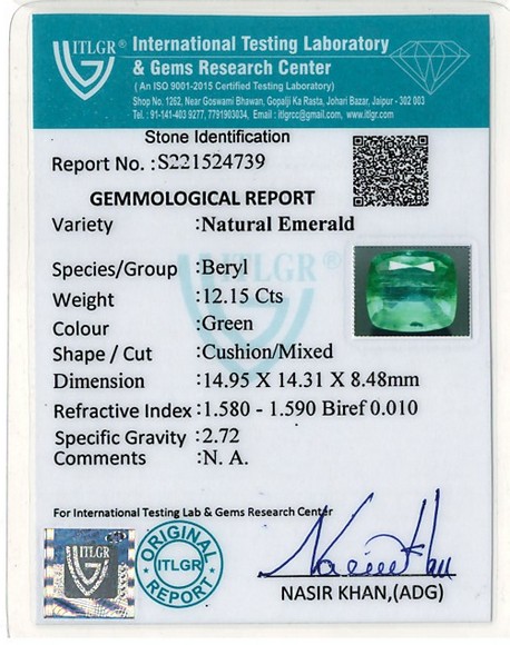 Emerald - 12.15 Carat