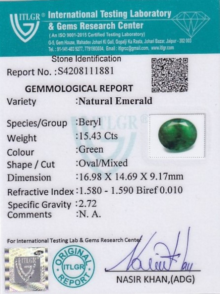 Emerald - 15.43 Carat