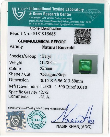 Emerald - 1.78 Carat
