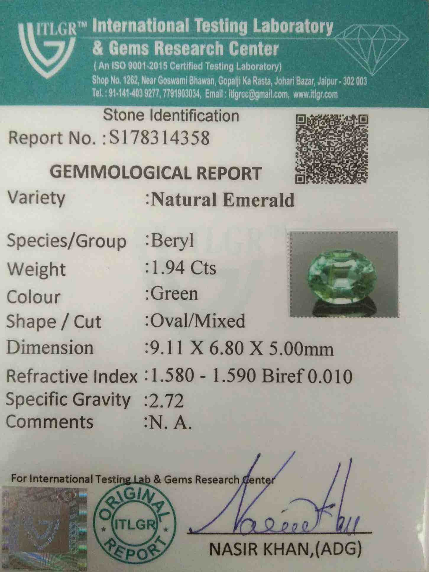 Emerald - 1.94 Carat