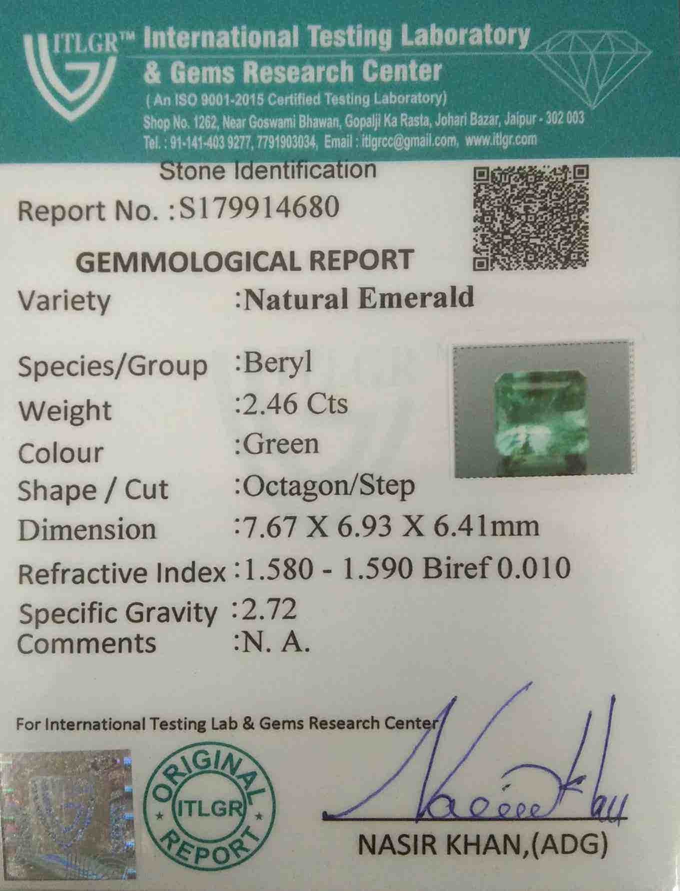 Emerald - 2.46 Carat
