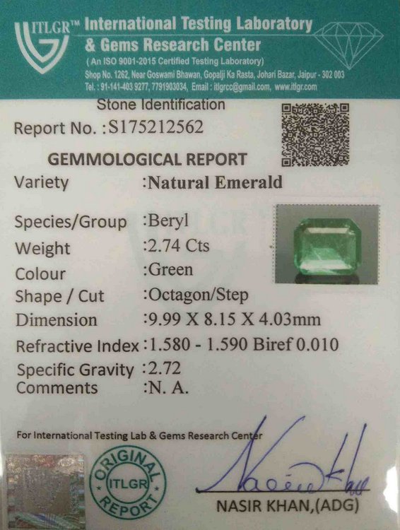 Emerald - 2.74 Carat