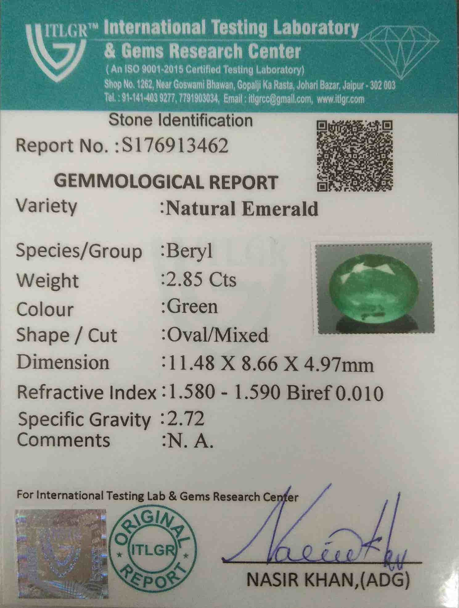 Emerald - 2.85 Carat