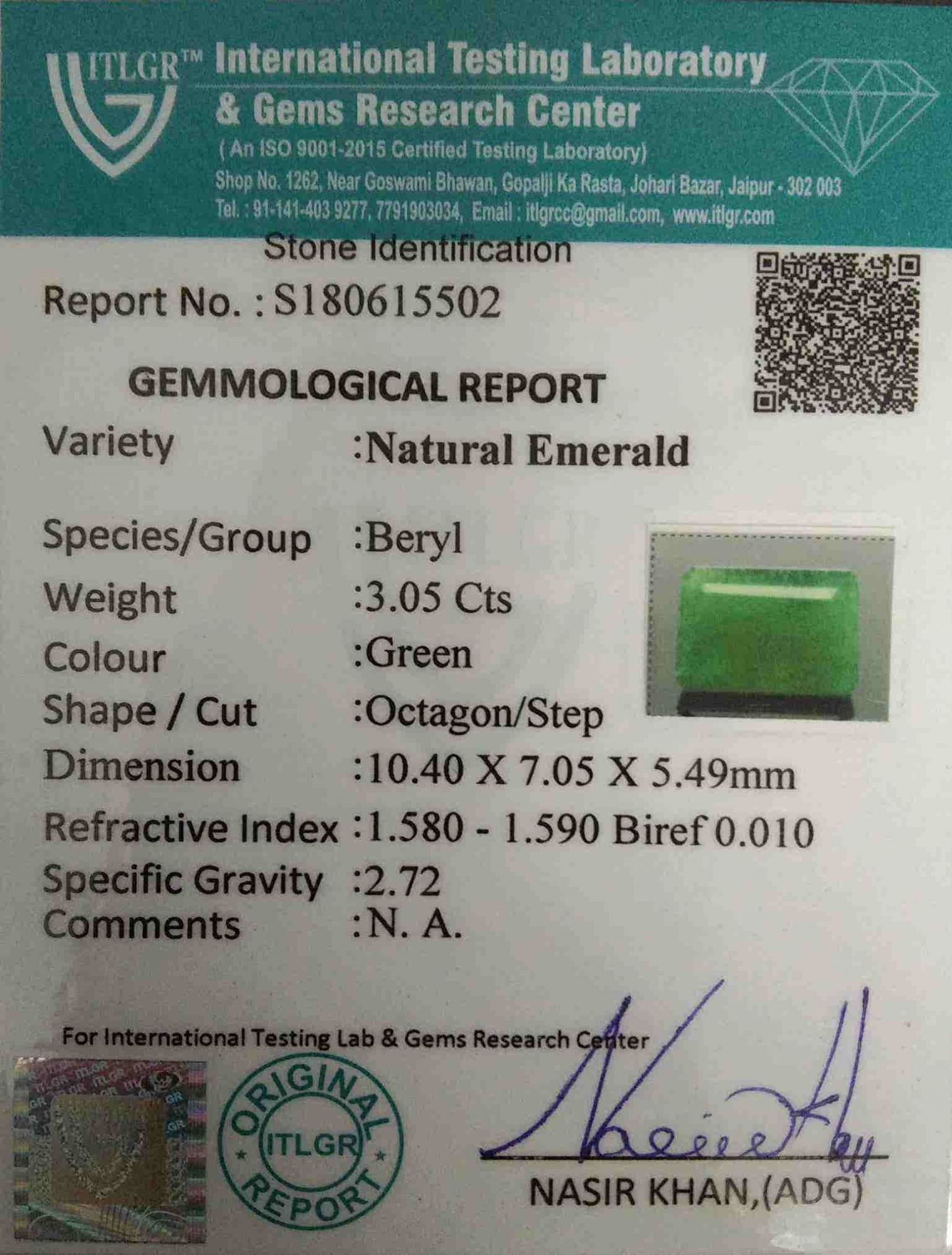 Emerald - 3.05 Carat