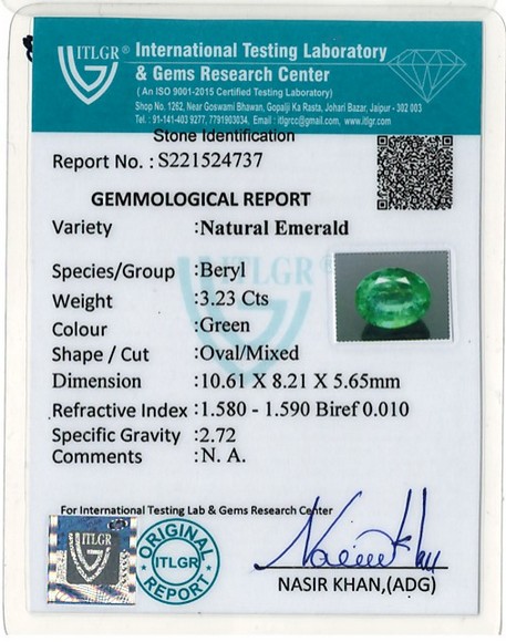 Emerald - 3.23 Carat