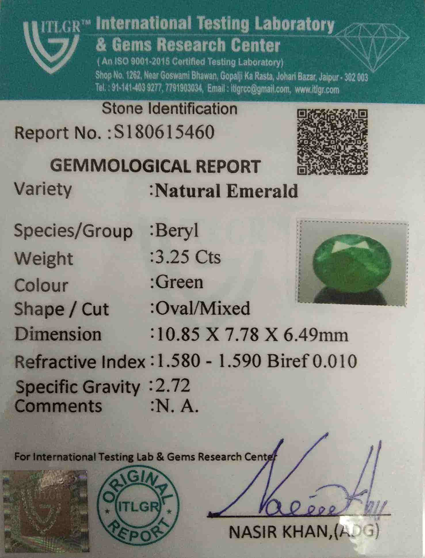 Emerald - 3.25 Carat