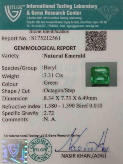 Emerald - 3.31 Carat