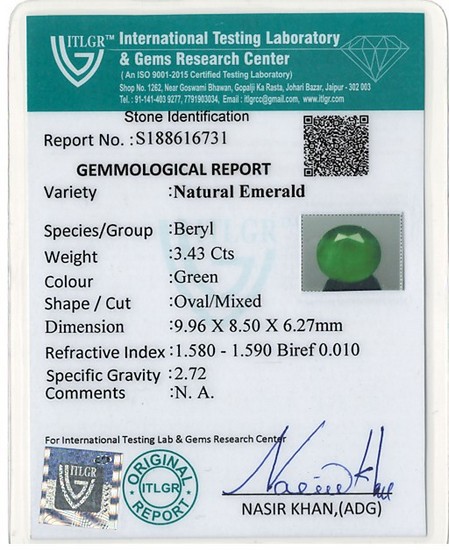 Emerald - 3.43 Carat