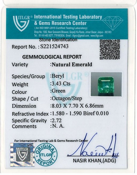 Emerald - 3.43 Carat