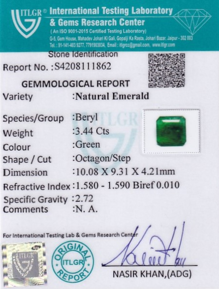 Emerald - 3.44 Carat