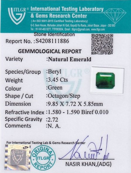 Emerald - 3.45 Carat