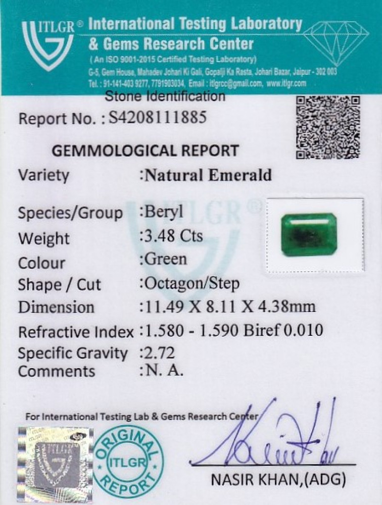 Emerald - 3.48 Carat