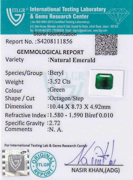 Emerald - 3.52 Carat