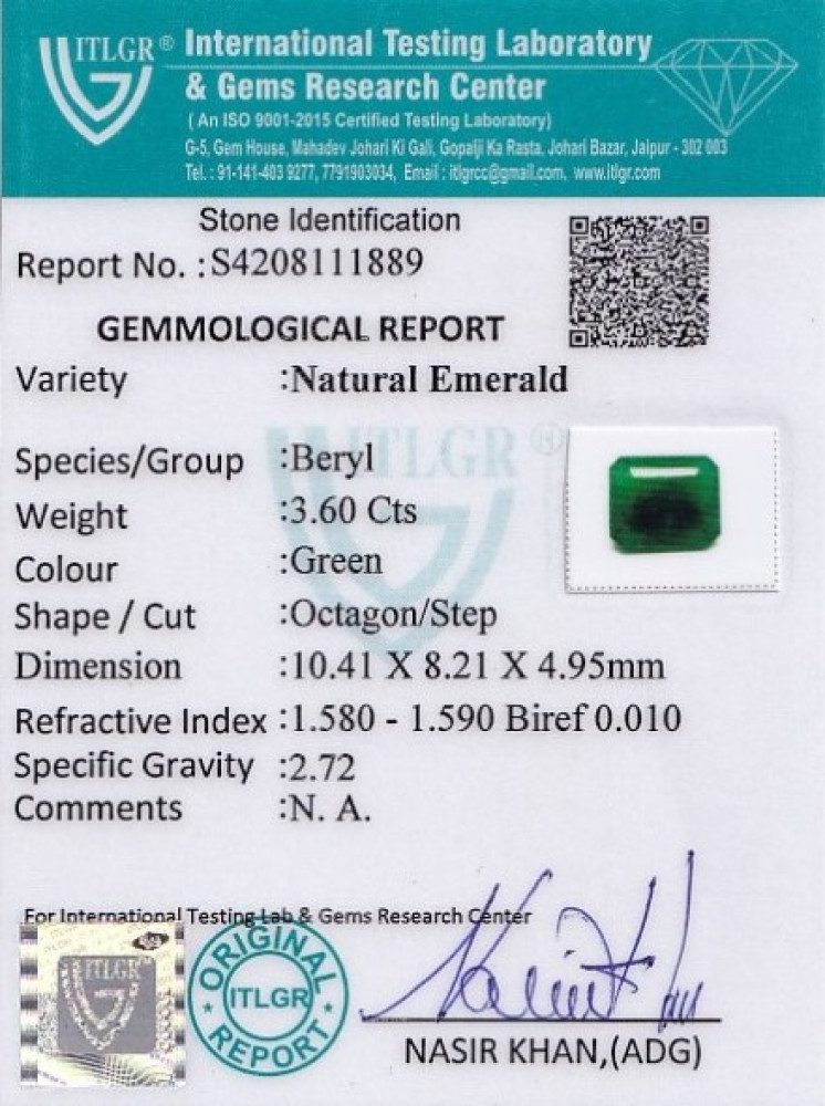 Emerald - 3.6 Carat