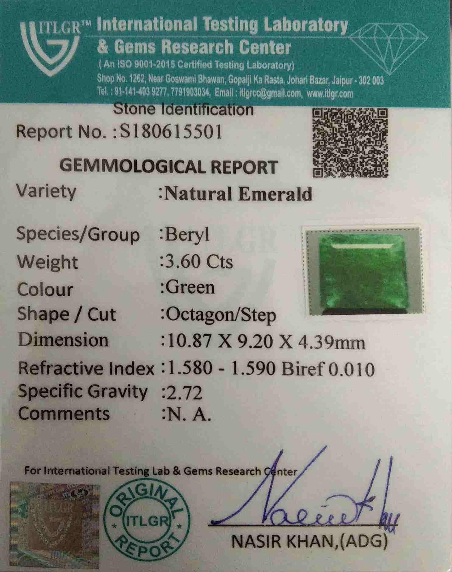 Emerald - 3.6 Carat