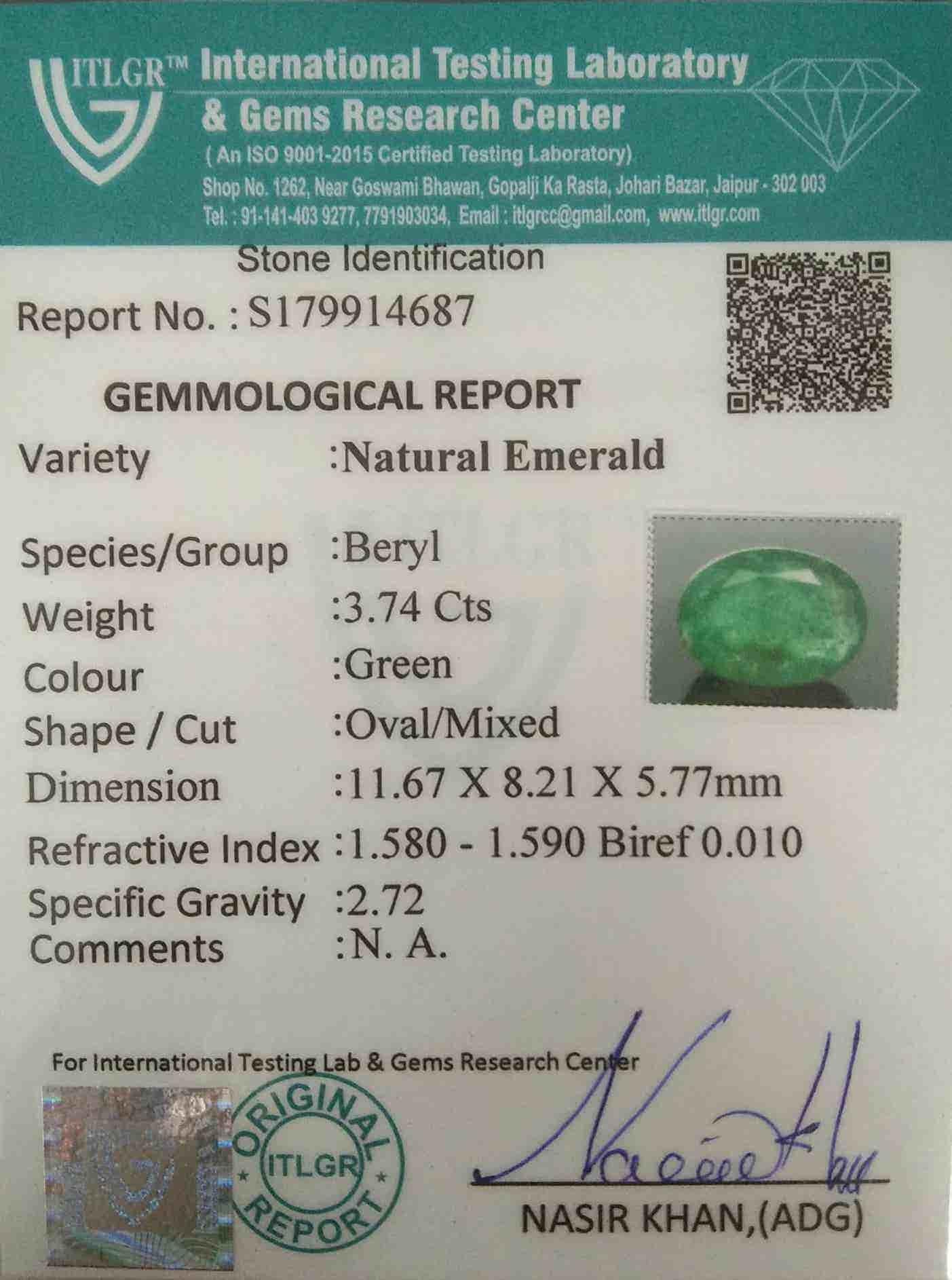 Emerald - 3.74 Carat
