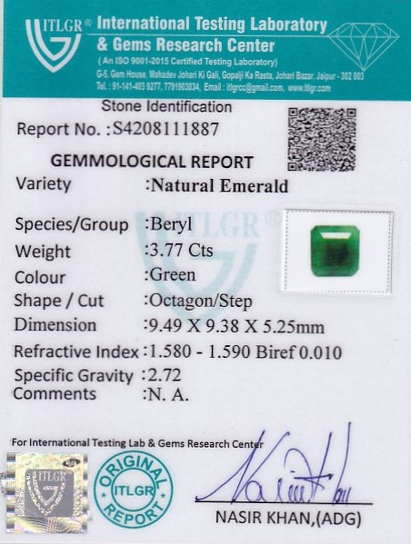 Emerald - 3.77 Carat
