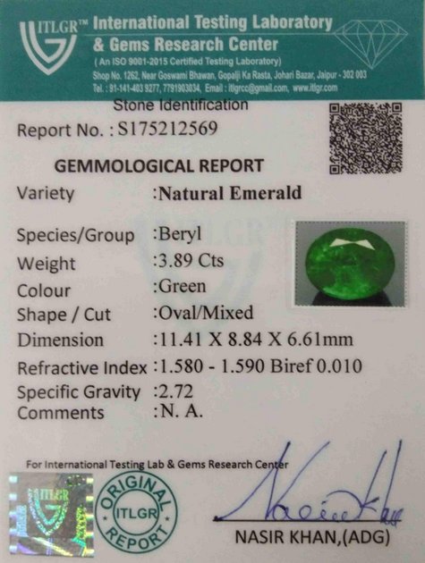 Emerald - 3.89 Carat