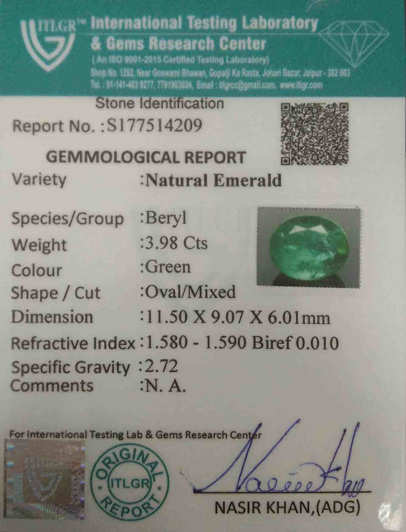 Emerald - 3.98 Carat