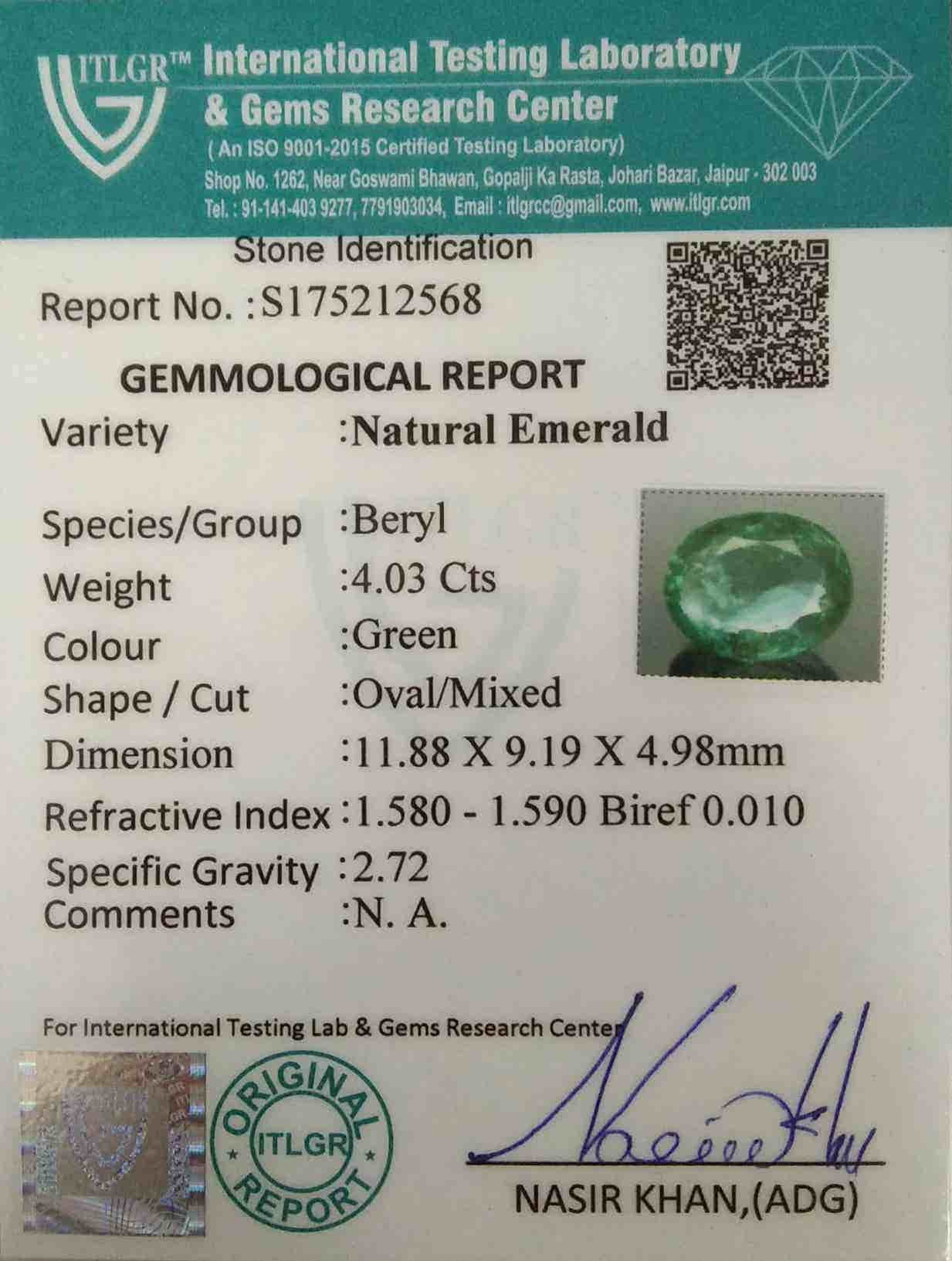 Emerald - 4.03 Carat