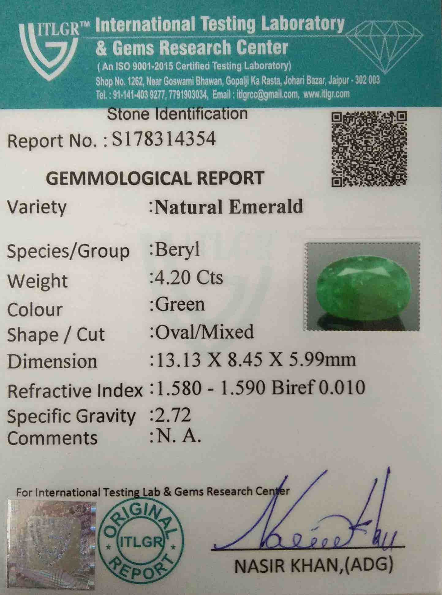 Emerald - 4.20 Carat