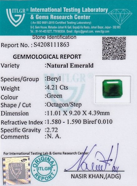 Emerald - 4.21 Carat